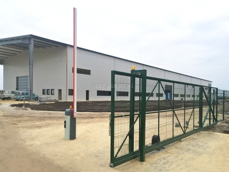 Ворота откатные промышленные, автоматика для откатных ворот, шлагбаум